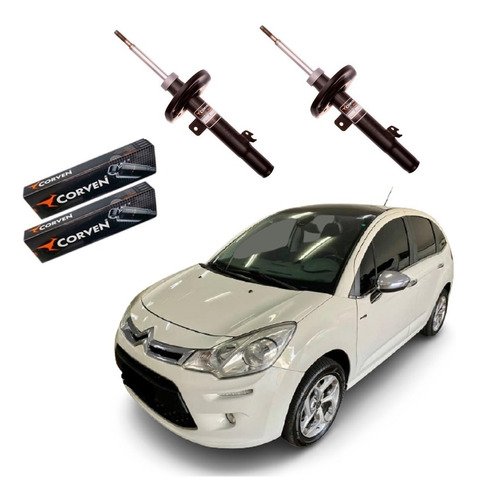 2 amortecedor dianteiro citroen c3 2013 14 2015 2016 a 2020