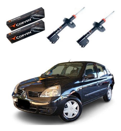2 amortecedor dianteiro corven clio 1.0 hatch sedan 99/2011