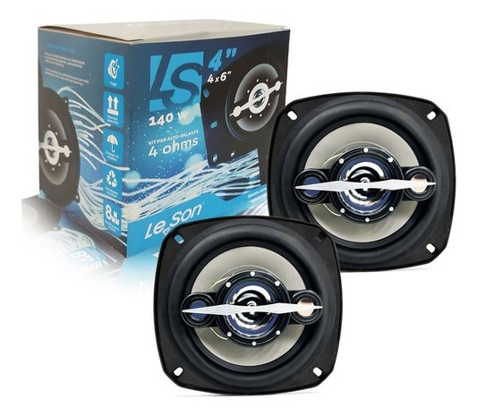 Alto falante 4 polegada 140w rms par quadriaxial le son auto