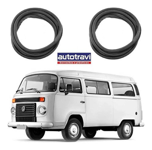 Borracha porta dianteira par esq/dir kombi clipper 76 a 2013