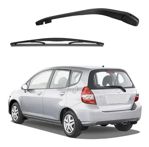 Braco limpador traseiro e palheta honda fit 2005 2006 2007