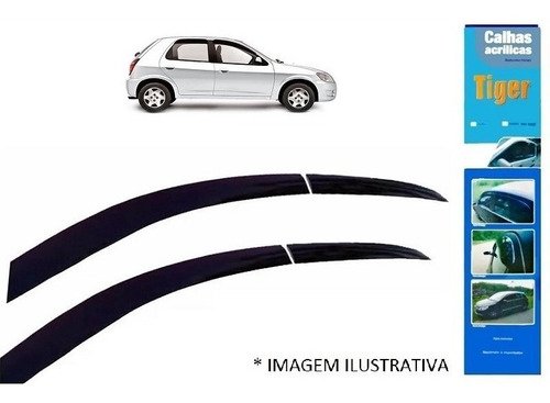 Calha chuva celta 4 portas prisma 4p 2006 a 2012 inteiriça