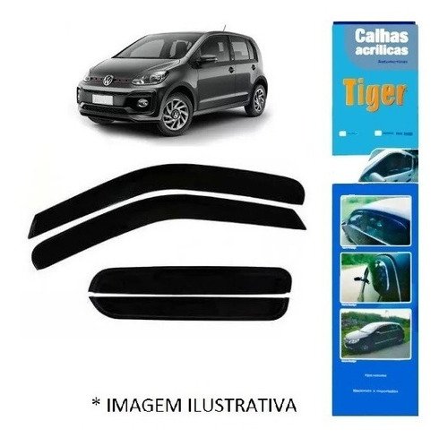 Calha chuva defletor up 4p 2014 2015 2016 2017 2018 acrilico