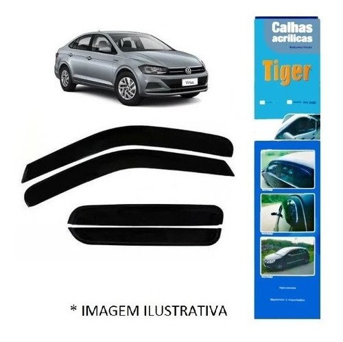 Calha chuva defletor virtus 4p 2018 2019 2020 acrílico fumê