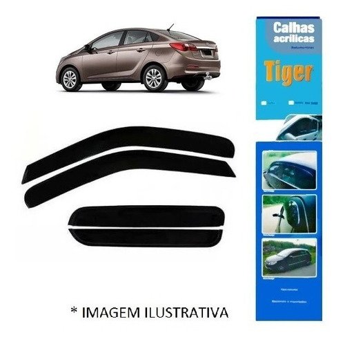 Calha chuva hb20s sedan 4p 2013 2014 2015 2016 2017 2018