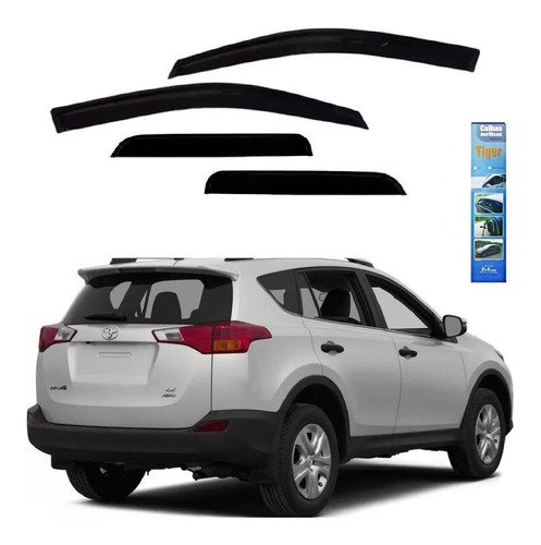 Calha de chuva compativel c/ toyota rav4 4p 2017 a 2018 jogo