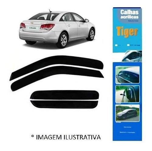 Calha de chuva cruze sedan 4p 2011 2012 2013 2014 2015 fumê