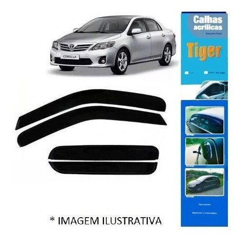 Calha de chuva defletor corolla 4p 2009 2011 2012 2013 2014