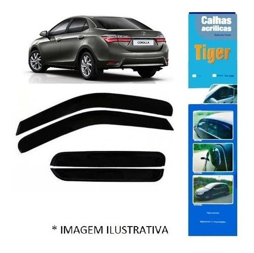 Calha de chuva defletor corolla 4p 2015 2016 2017 2018 2019
