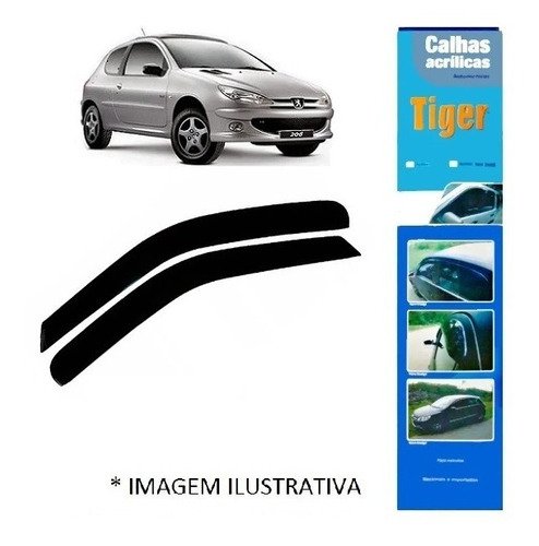 Calha de chuva defletor peugeot 206 207 2p hatch 2 portas jg