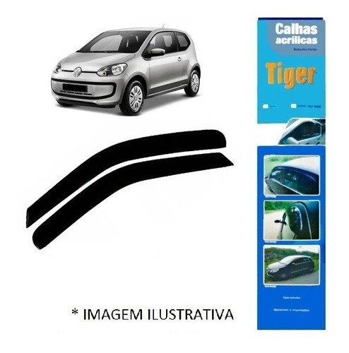 Calha de chuva defletor up 2p 2014 2015 2016 a 2018 acrilico