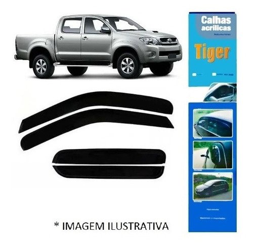 Calha de chuva hilux pick up 4p 2005 a 2012 2013 2014 2015
