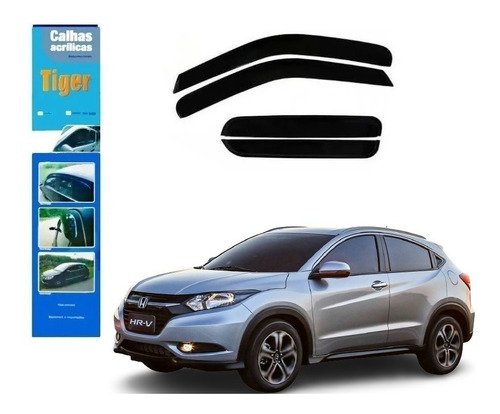 Calha de chuva honda hrv 4p 2015 2016 2017 2018 2019 fumê jg