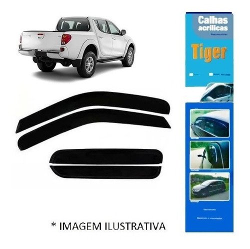 Calha de chuva l200 triton 4p 2008 2009 2010 2011 12 a 2015