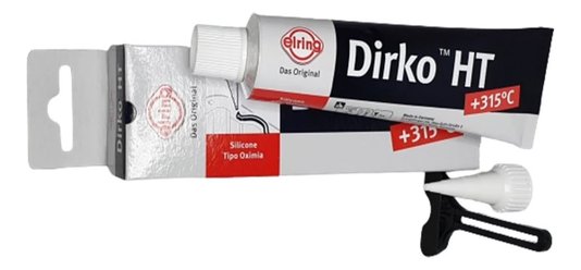 Cola silicone de motor dirko preto alta temperatura elring