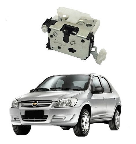 Fechadura manual traseira lado passageiro prisma 2006 a 2012