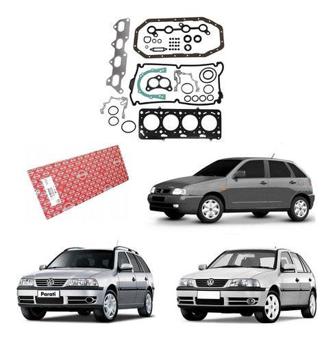 Jogo de junta do motor gol 1.0 16v mi 1999 2000 2001 chapa