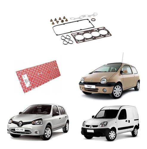 Jogo de junta superior cabeçote clio 1.0 8v 2000 2001 a 2004