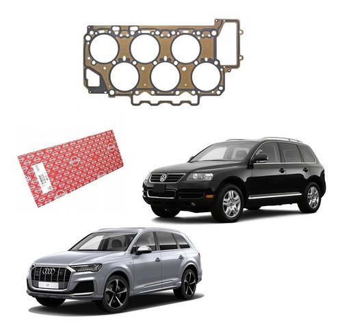 Junta cabeçote audi q7 3.6 24v v6 2007 2008 2009 2010 chapa