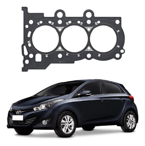 Junta cabeçote compatível hb20 1.0 12v 3cil 2012/2019 chapa