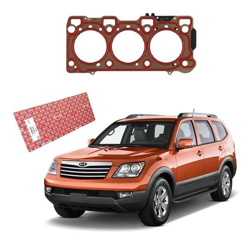 Junta cabeçote kia mohave 3.0 24v v6 2014 15 2016 cil 1 a 3