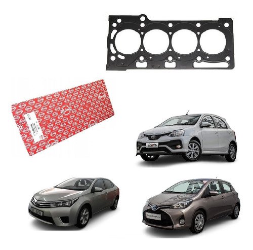 Junta de cabeçote toyota corolla etios yaris 1.3 16v chapa