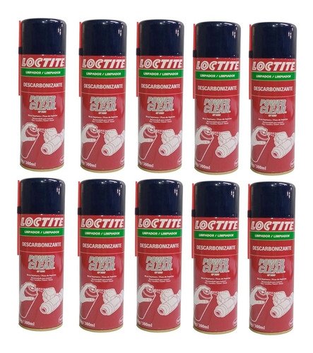 Kit 10 descarbonizante powerclean limpa bico injetor loctite