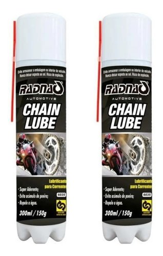 Kit 2 lubrificante spray corrente moto bike chain lube 300ml