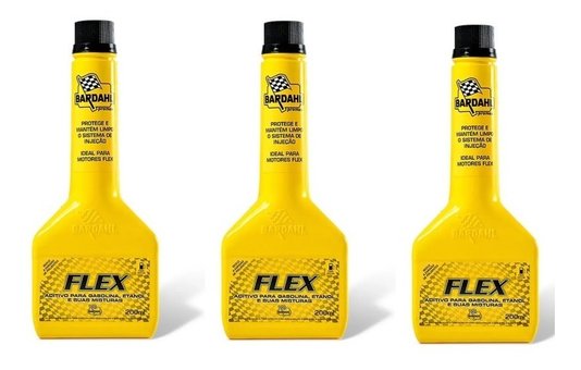 Kit 3 aditivo combustivel flex 200 ml gasolina / alc bardahl