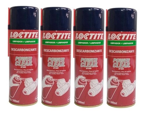 Kit 4 descarbonizante power clean limpa bico injetor loctite