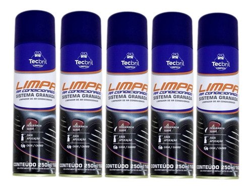 Kit 5 limpa ar condicionado automotivo aroma de carro novo