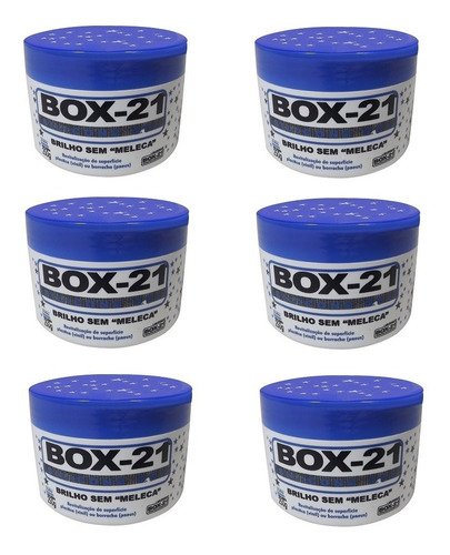 Kit 6 revitalizador plastico silicone automotivo box 21 250g