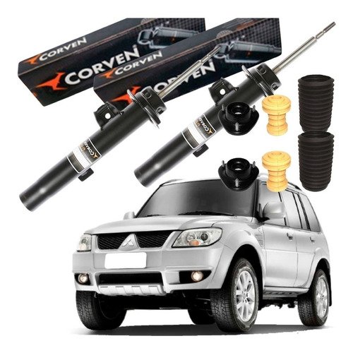 Kit amortecedor dianteiro corven pajero tr4 2.0 2011 2012