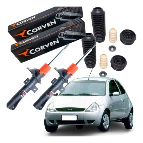 Kit amortecedor dianteiro ford ka 1997 1998 1999 2000 a 2007