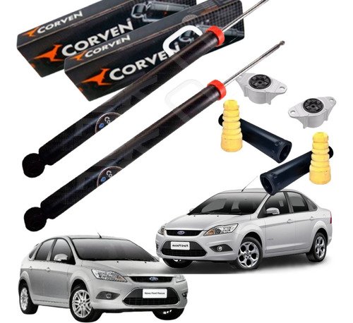 Kit amortecedor traseiro focus 1.6 2.0 2009 2010 a 2012