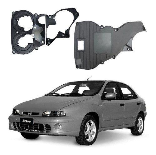 Kit capa da correia dentada marea 1.6 16v 2005 2006 2007.