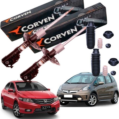 Kit de amortecedor dianteiro honda city  fit 2009 a 2013