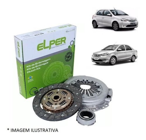 Kit embreagem etios 1.3 / 1.5 16v flex 2012 2013 2014 2015