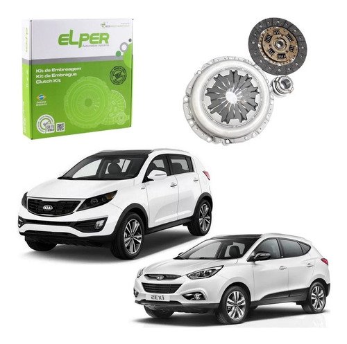 Kit embreagem original elper ix35 2.0 16v flex 2010 a 2018