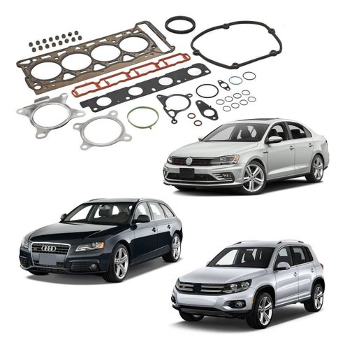 Kit junta cabeçote audi a3 a4 2.0 16v 2008/2013 q3 2.0 11/15