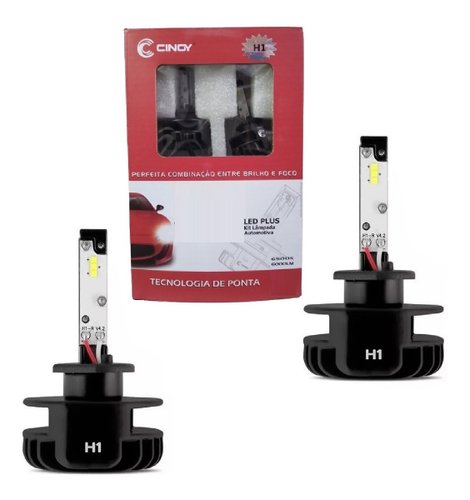 Kit lampada super led plus h1 6500k 12v/24v 6000 lumens