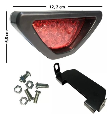 Luz de freio brake light triangular estilo formula f1 pisca