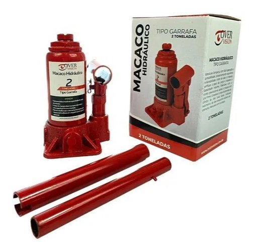 Macaco hidraulico 2 toneladas tipo garrafa c/maleta
