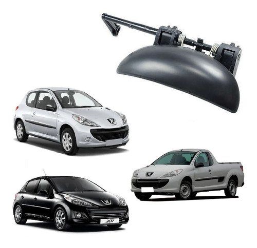 Maçaneta dianteira lado passageiro h. longa peugeot 206 207