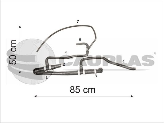 Mangueira inferior doblo 1.3 16v 2003 a 2006