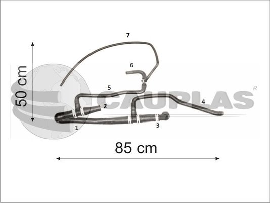 Mangueira inferior doblo 1.3 16v 2003 a 2006