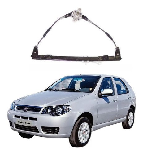Maquina vidro manual tras dir palio 4p 2003 2004 2005 2006