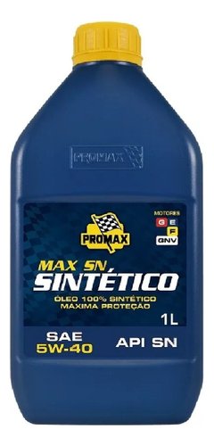 Oleo lubrificante 5w40 max sn promax sintetico