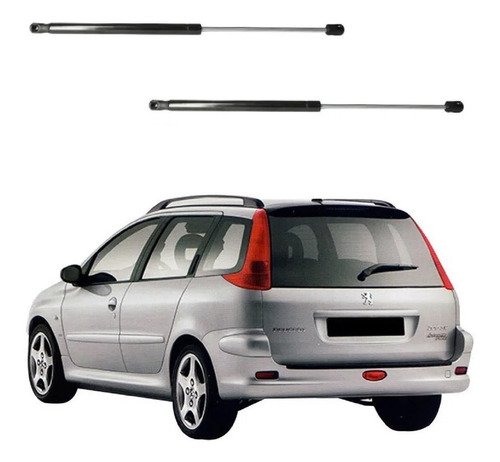 Par amortecedor porta malas tampa peugeot 206 sw 2006 a 2008