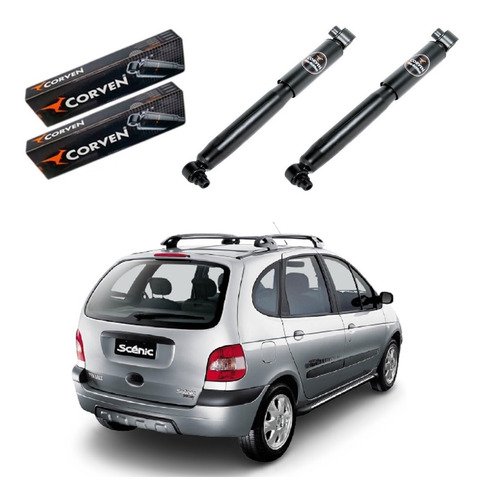 Par amortecedor traseiro renault scenic 99 2000 2001 a 2011